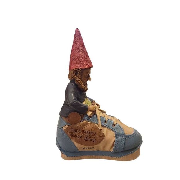 1990 Cairn Studios Tom Clark Pheidippides Gnome Shoe & Coin  USA - Picture 2 of 10
